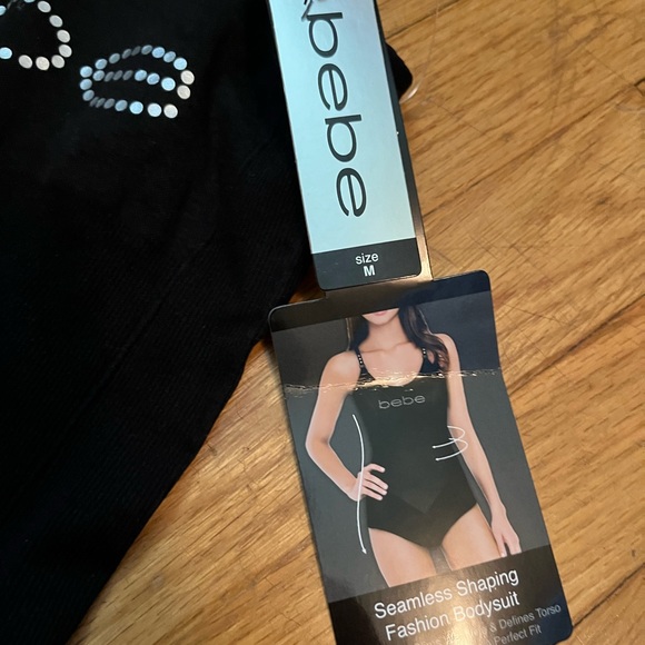 NEW BEBE BODYSUIT SEAMLESS SHAPING FASHION BODY SUIT SPANX SLIMMING MEDIUM - Picture 3 of 8